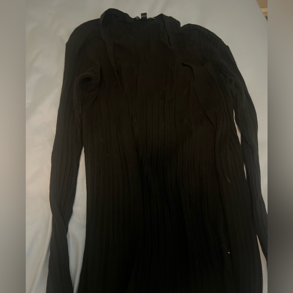 Express Women's Black XS Long Cartigan